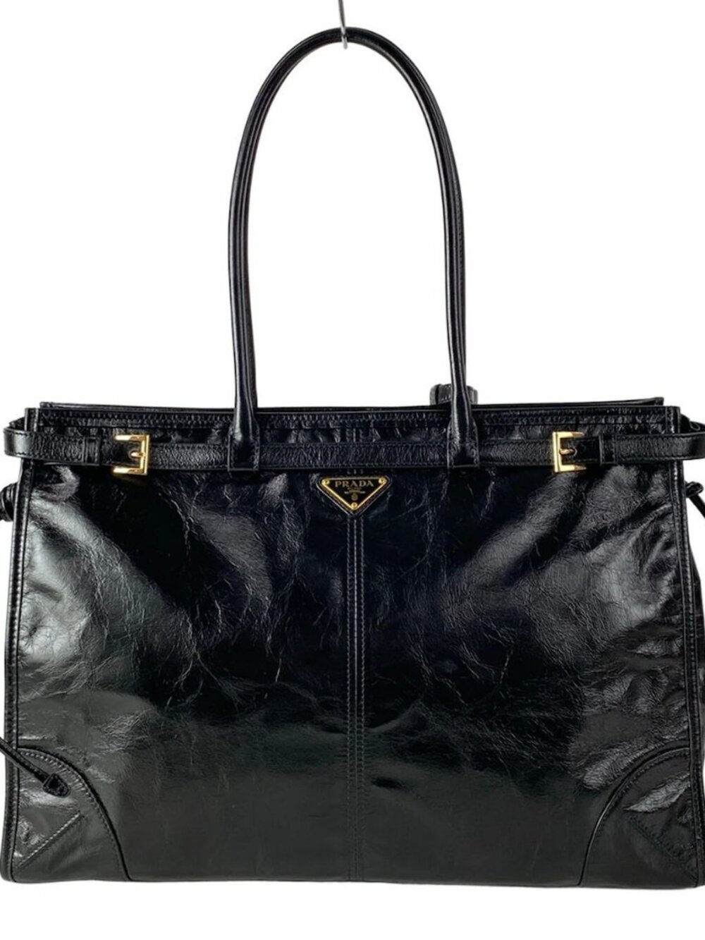 PRADA - Black Leather Shoulder Bag